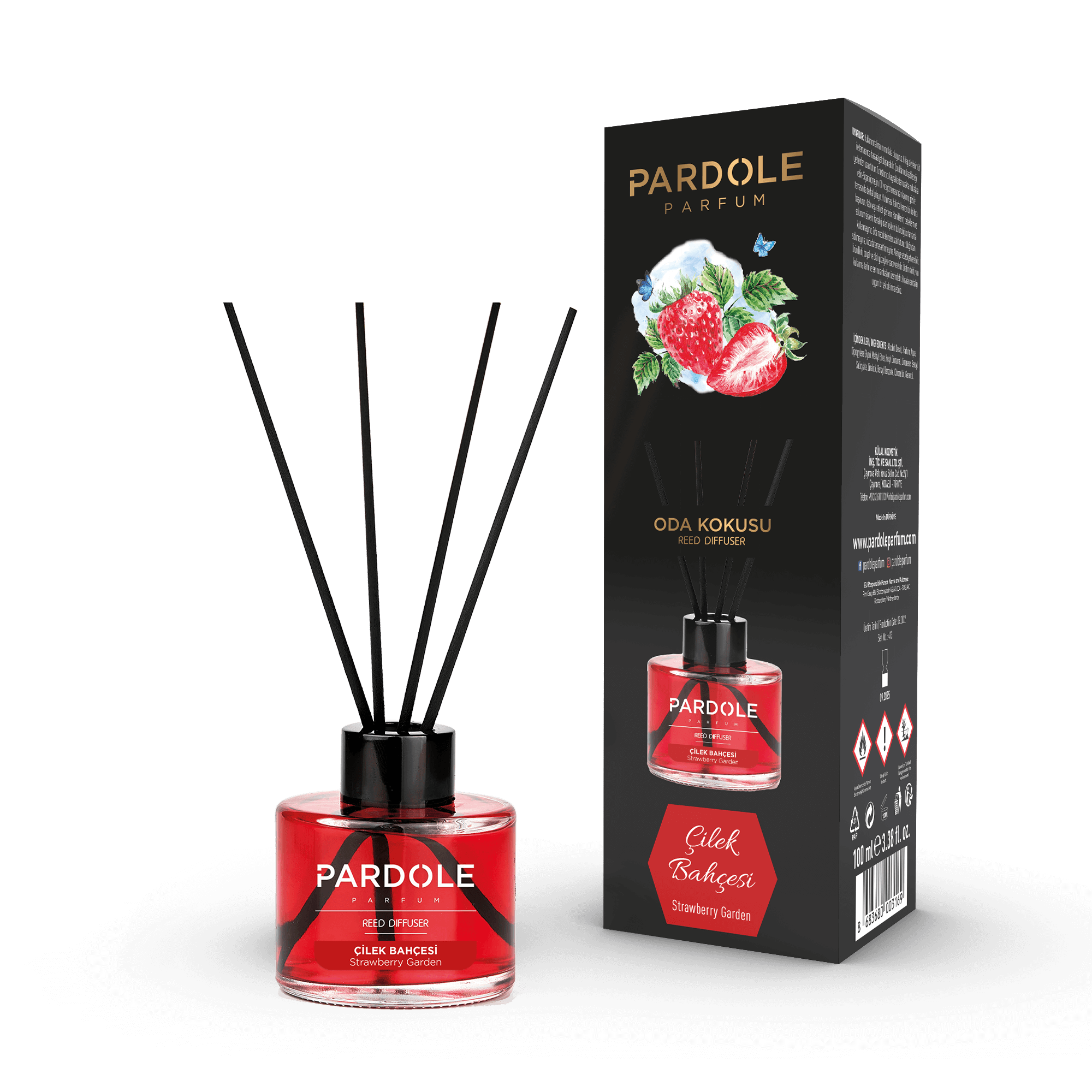 Geurstokjes Strawberry Garden 100ML - Pardole Parfum