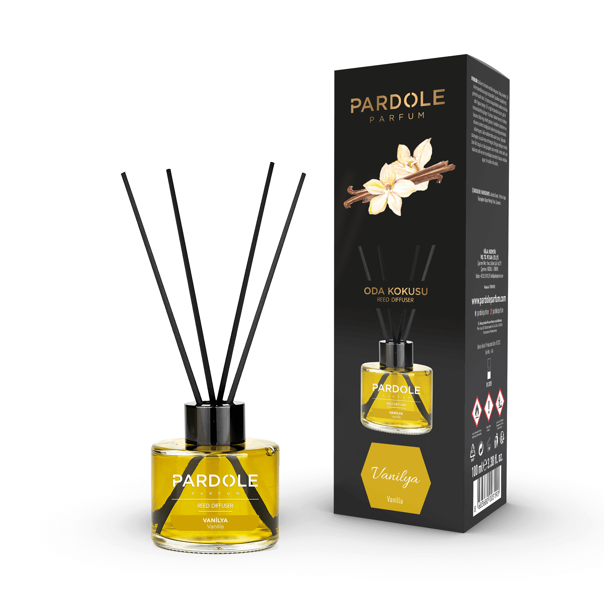 Geurstokjes Vanilla 100ML - Pardole Parfum