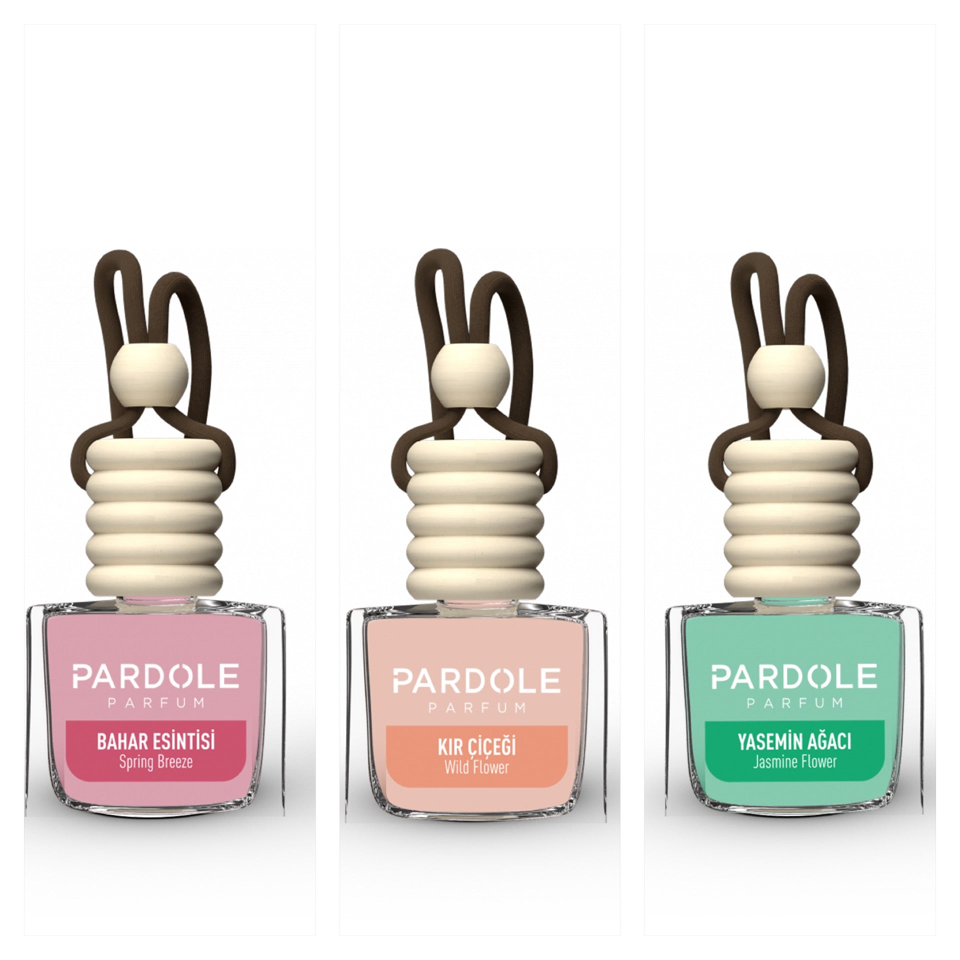 Auto parfum pakket Bloemig 3 stuks - Pardole Parfum
